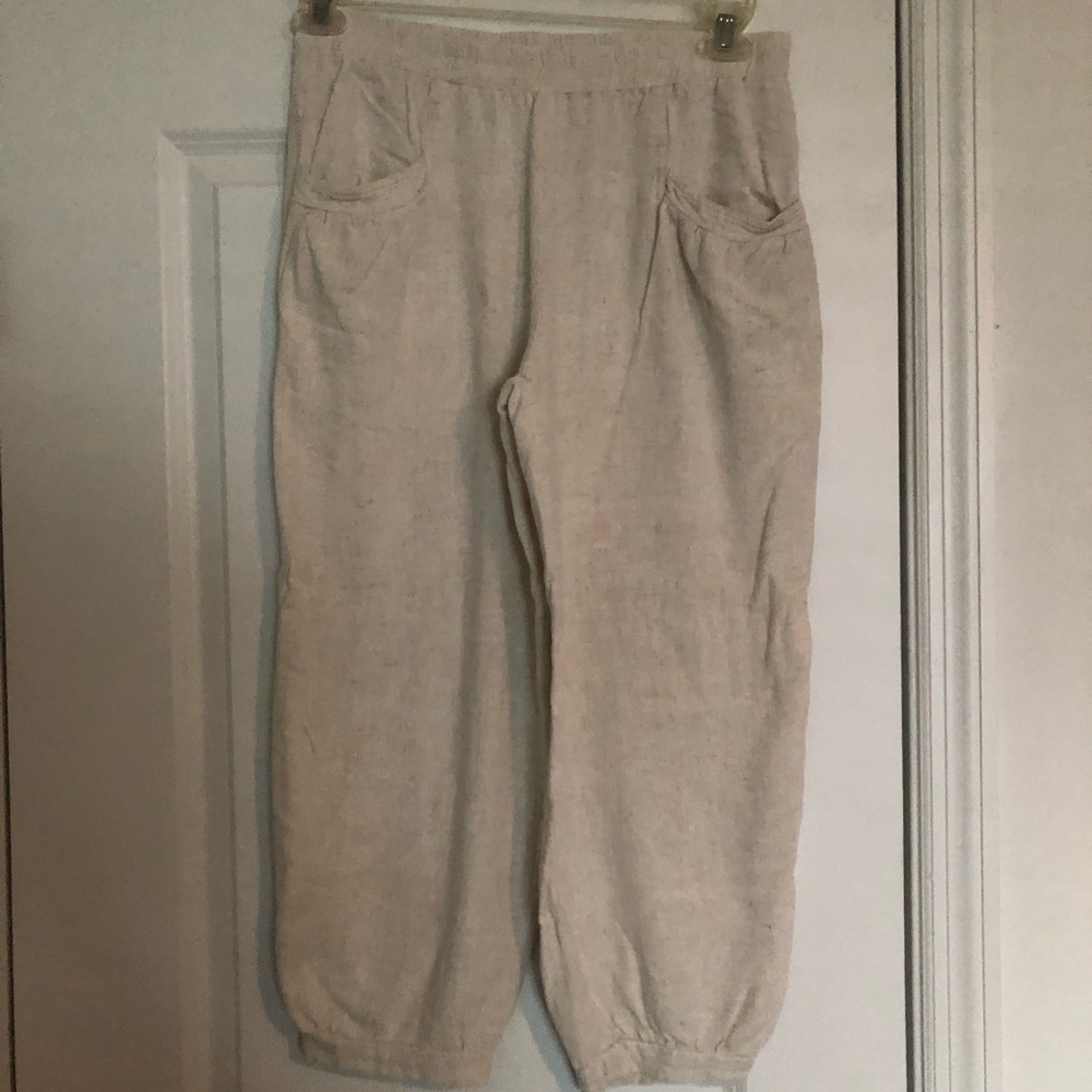 Flax Linen/Cotton Blend Genie Pants